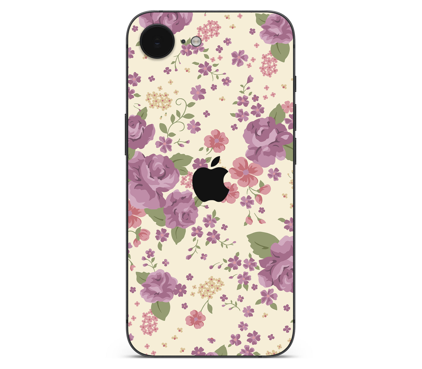 iPhone 16e skin, Lilac, back skin with logo cutout