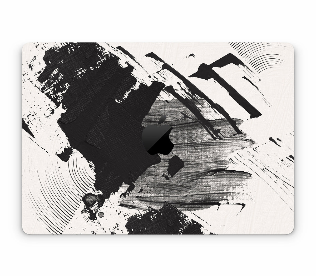 MacBook Pro 14" (2025, M5) skin, Black Noir, top skin with logo cutout