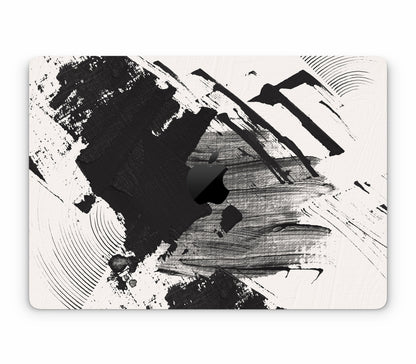 MacBook Pro 14" (2025, M5) skin, Black Noir, top skin with logo cutout