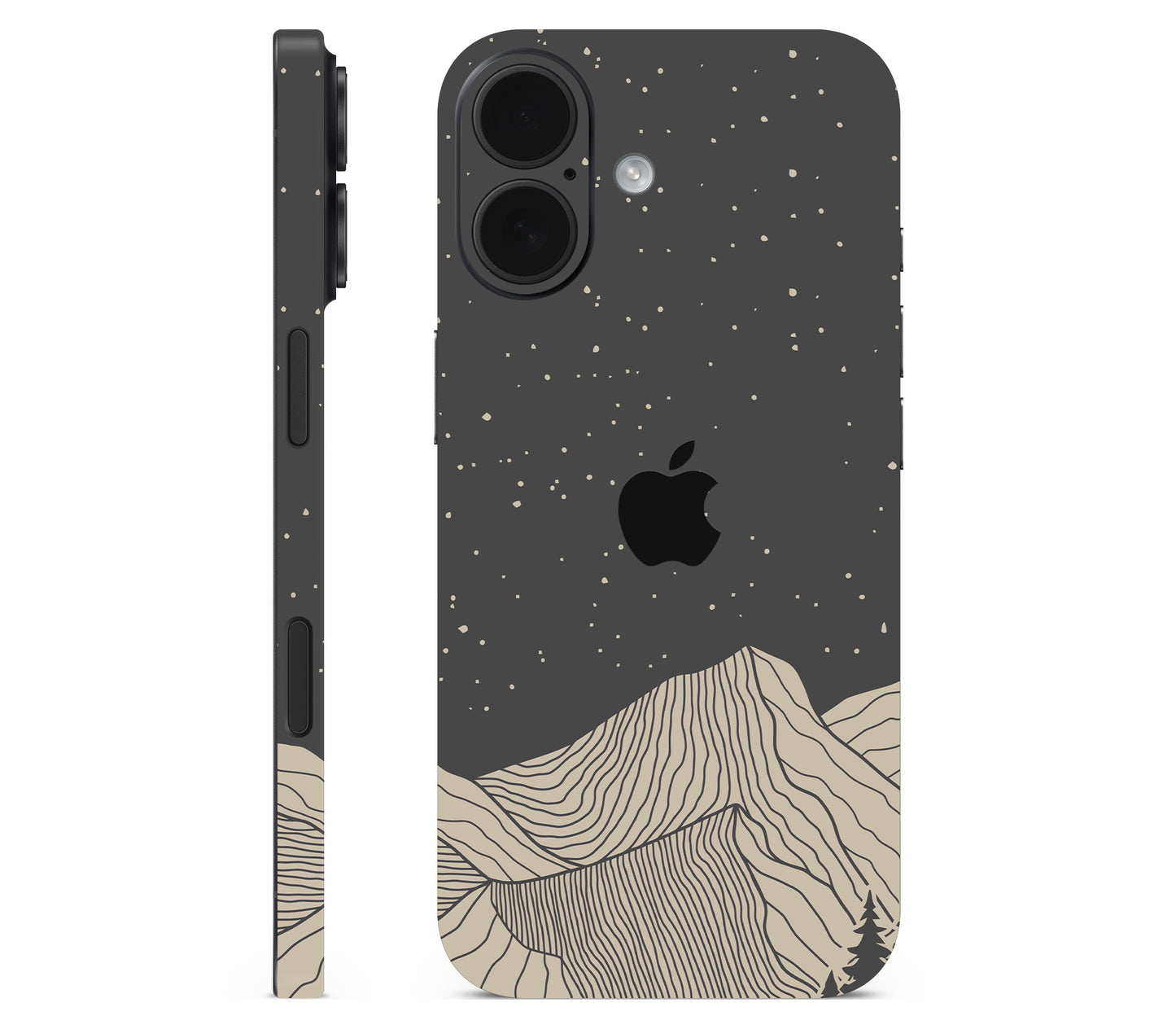iPhone 17 skin, Nightline, full wrap with logo cutout