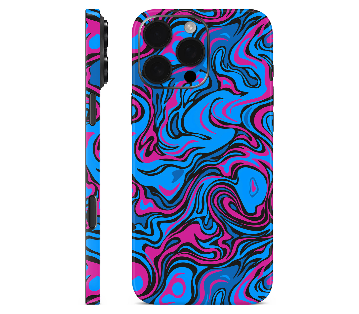 iPhone 16 Pro Max skin, Brain Drain, full wrap without logo cutout