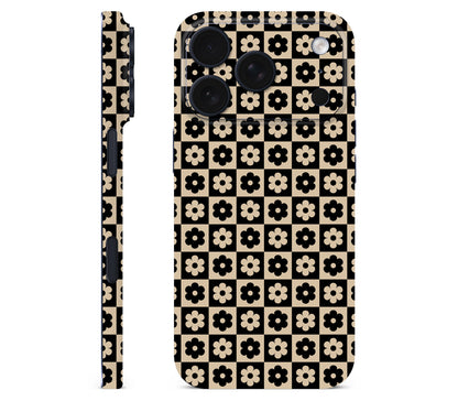 iPhone 18 Pro Max skin, Floral Grid, full wrap without logo cutout