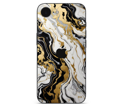 iPhone 17e skin, Gold Flare, back skin with logo cutout