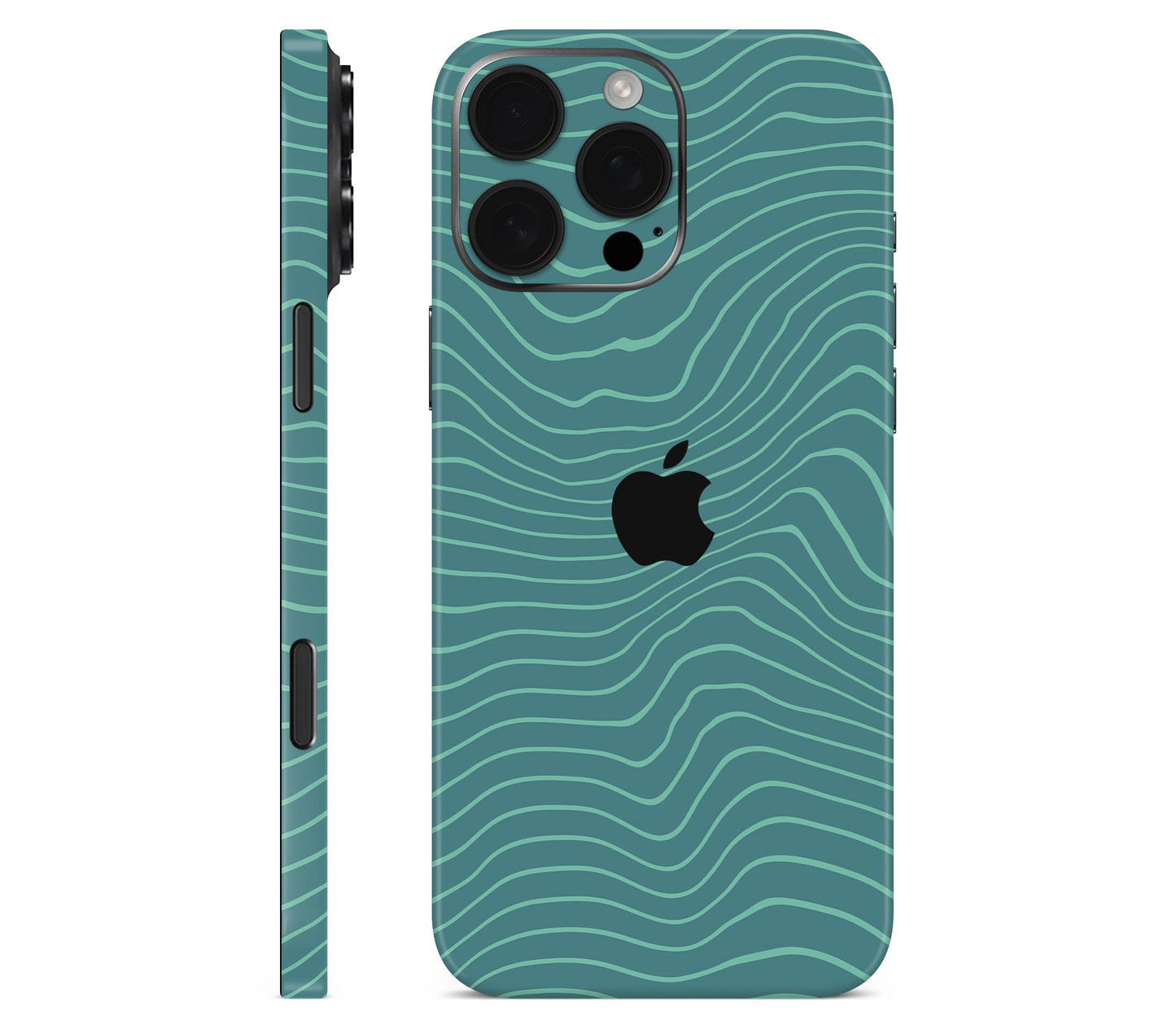 iPhone 16 Pro skin, Tide, full wrap with logo cutout