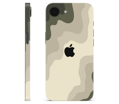 iPhone 16e skin, Drift (Mirage), full wrap with logo cutout