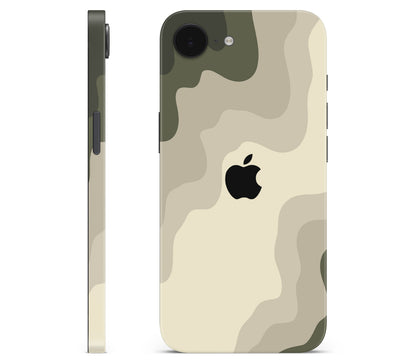 iPhone 17e skin, Drift (Mirage), full wrap with logo cutout