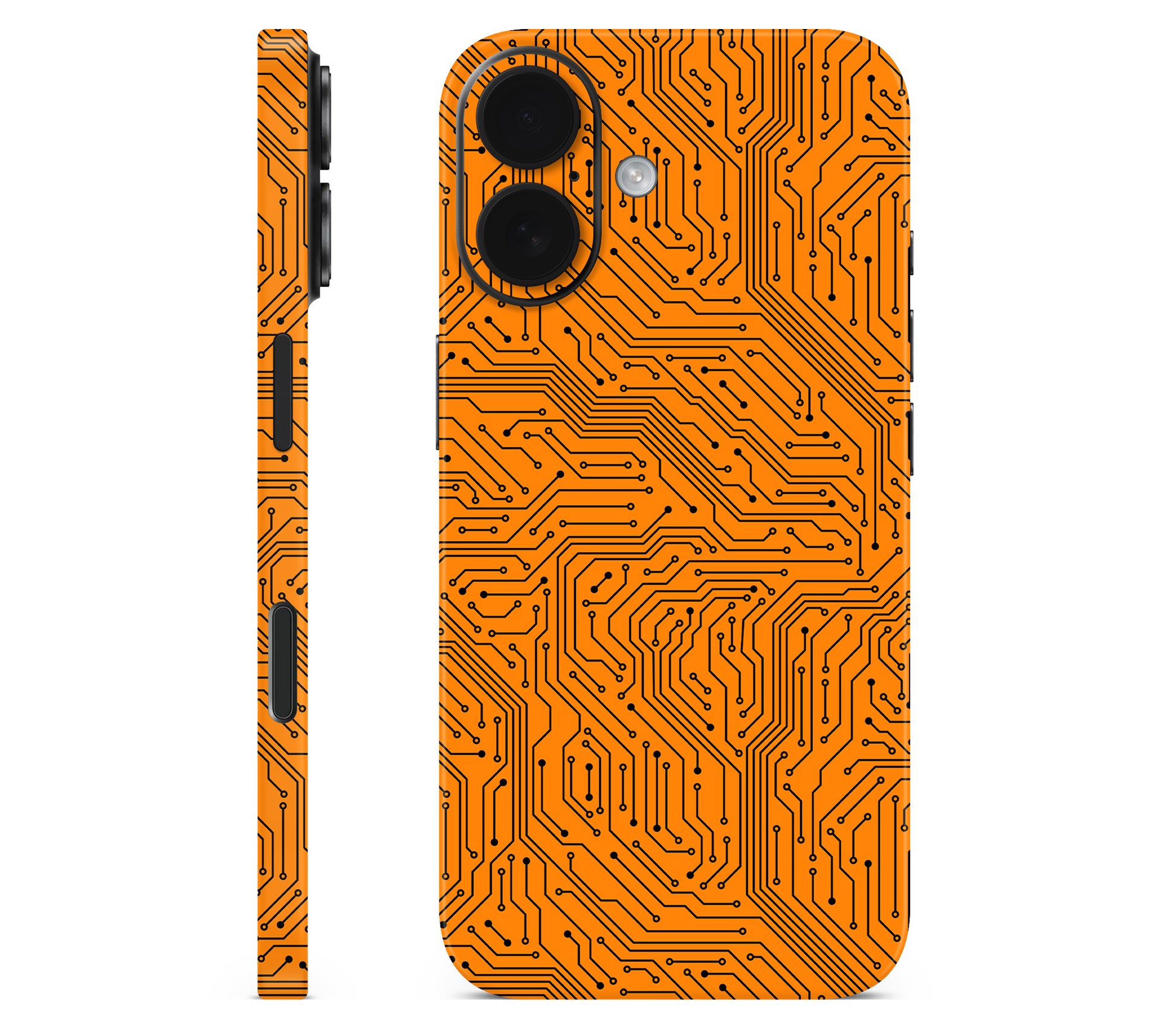 iPhone 16 skin, Pulse Grid, full wrap without logo cutout