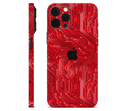 iPhone 12 Pro Max skin, REDLINE, full wrap with logo cutout