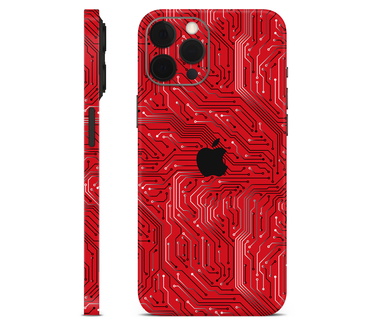 iPhone 12 Pro skin, REDLINE, full wrap with logo cutout