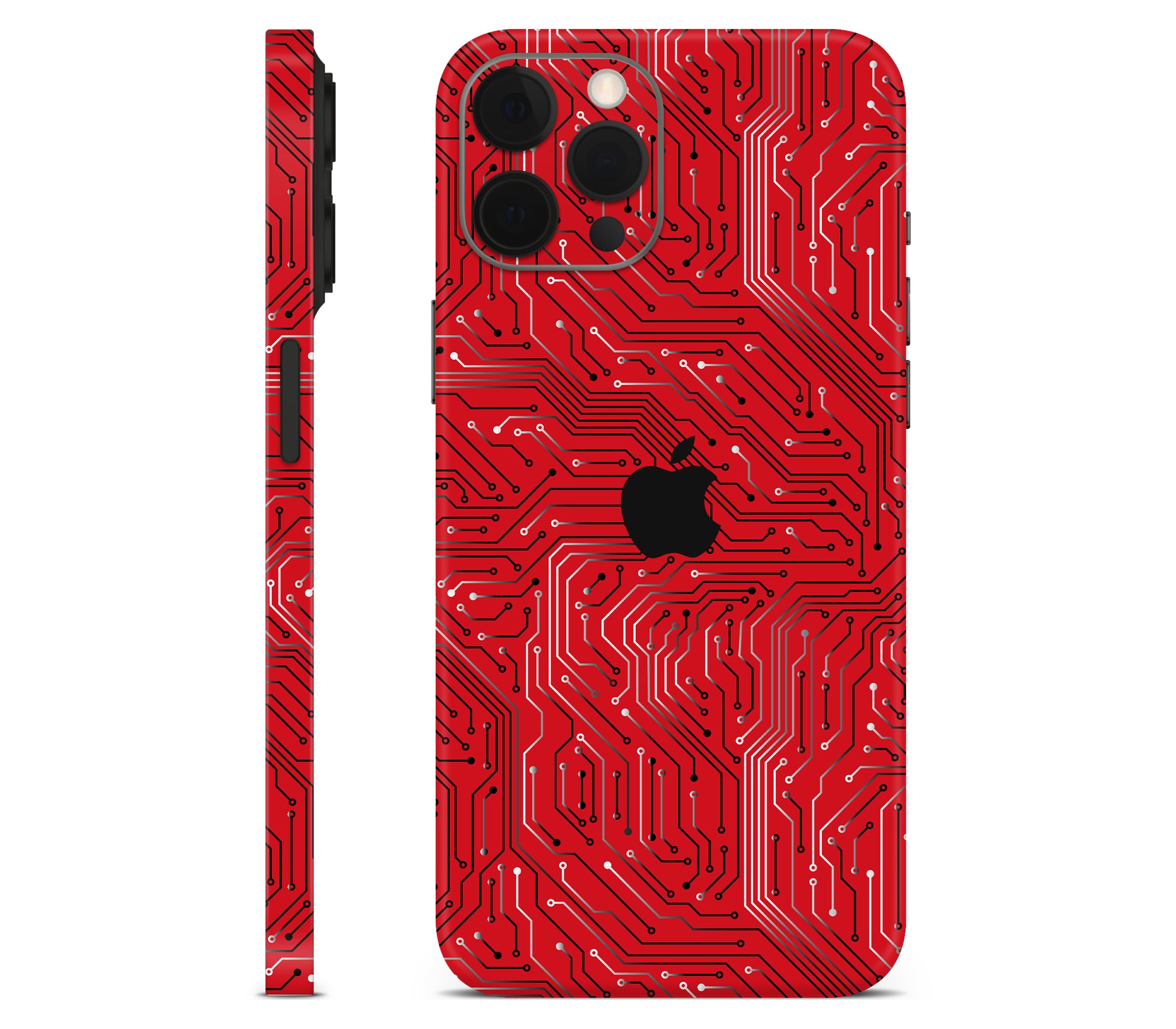 iPhone 12 Pro skin, REDLINE, full wrap with logo cutout