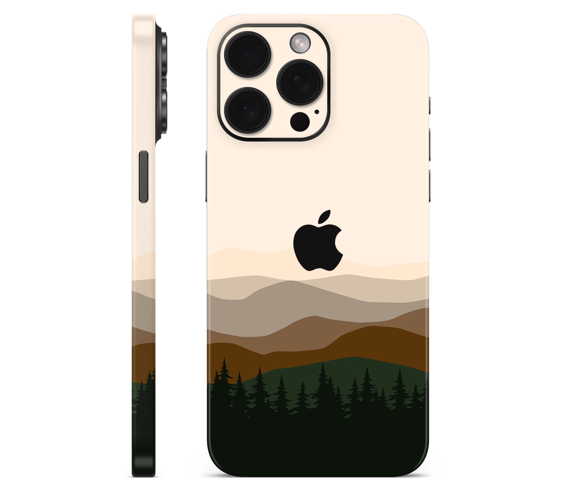 iPhone 15 Pro skin, Sierra Dusk, full wrap with logo cutout
