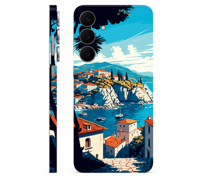 Galaxy S25 FE skin, Coastal Clouds, full wrap skin