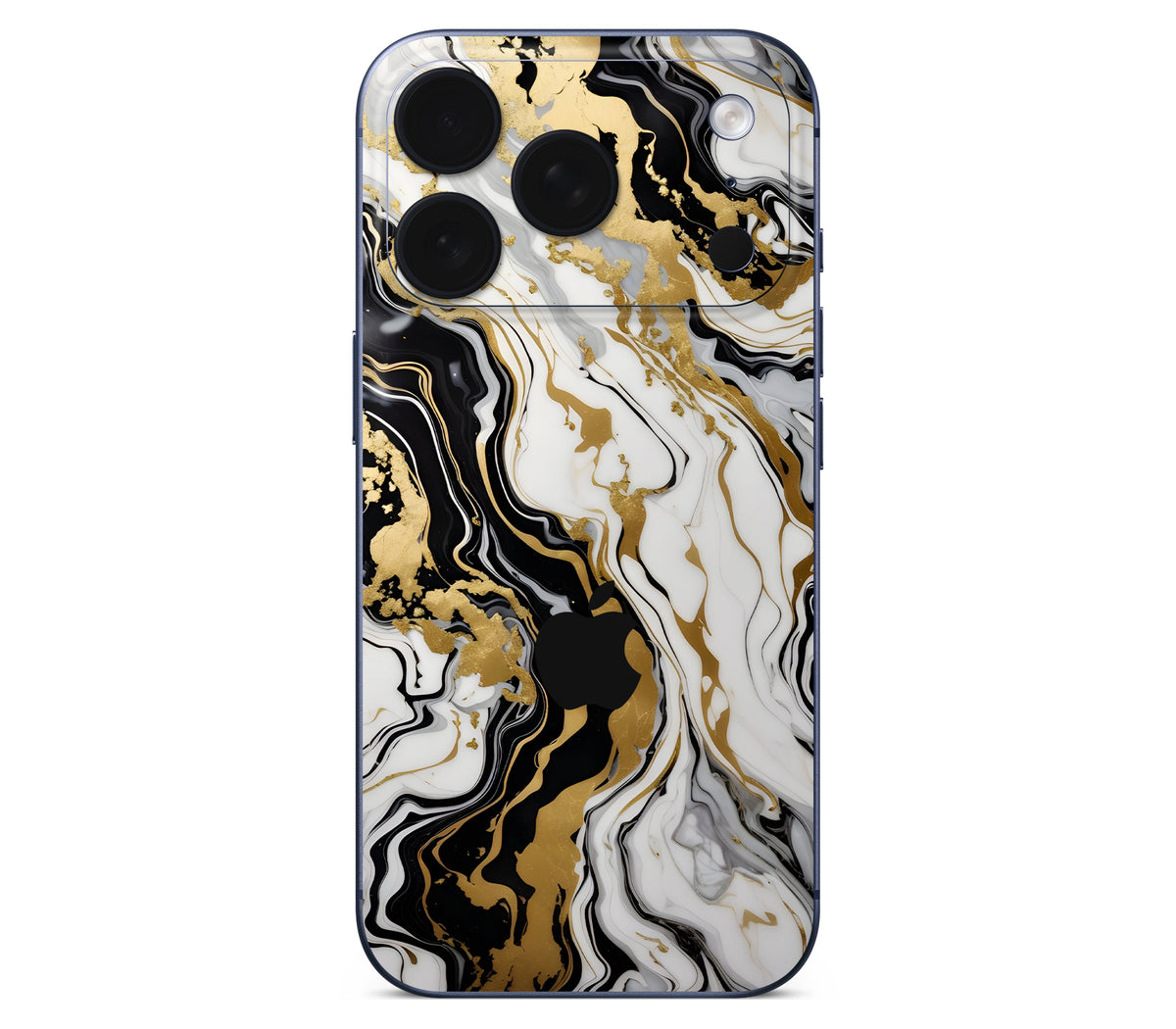 iPhone 18 Pro skin, Gold Flare, back skin with logo cutout