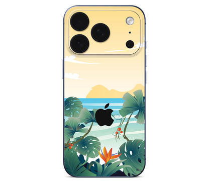 iPhone 18 Pro skin, Sizzle Bay, back skin with logo cutout