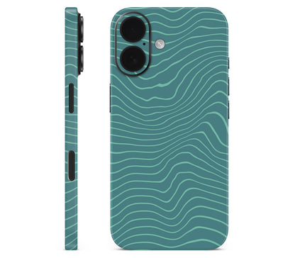 iPhone 16 skin, Tide, full wrap without logo cutout