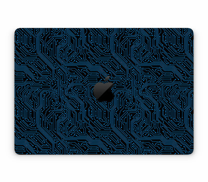 MacBook Air 13" (2025, M4) skin, Eternal Blue, top skin with logo cutout