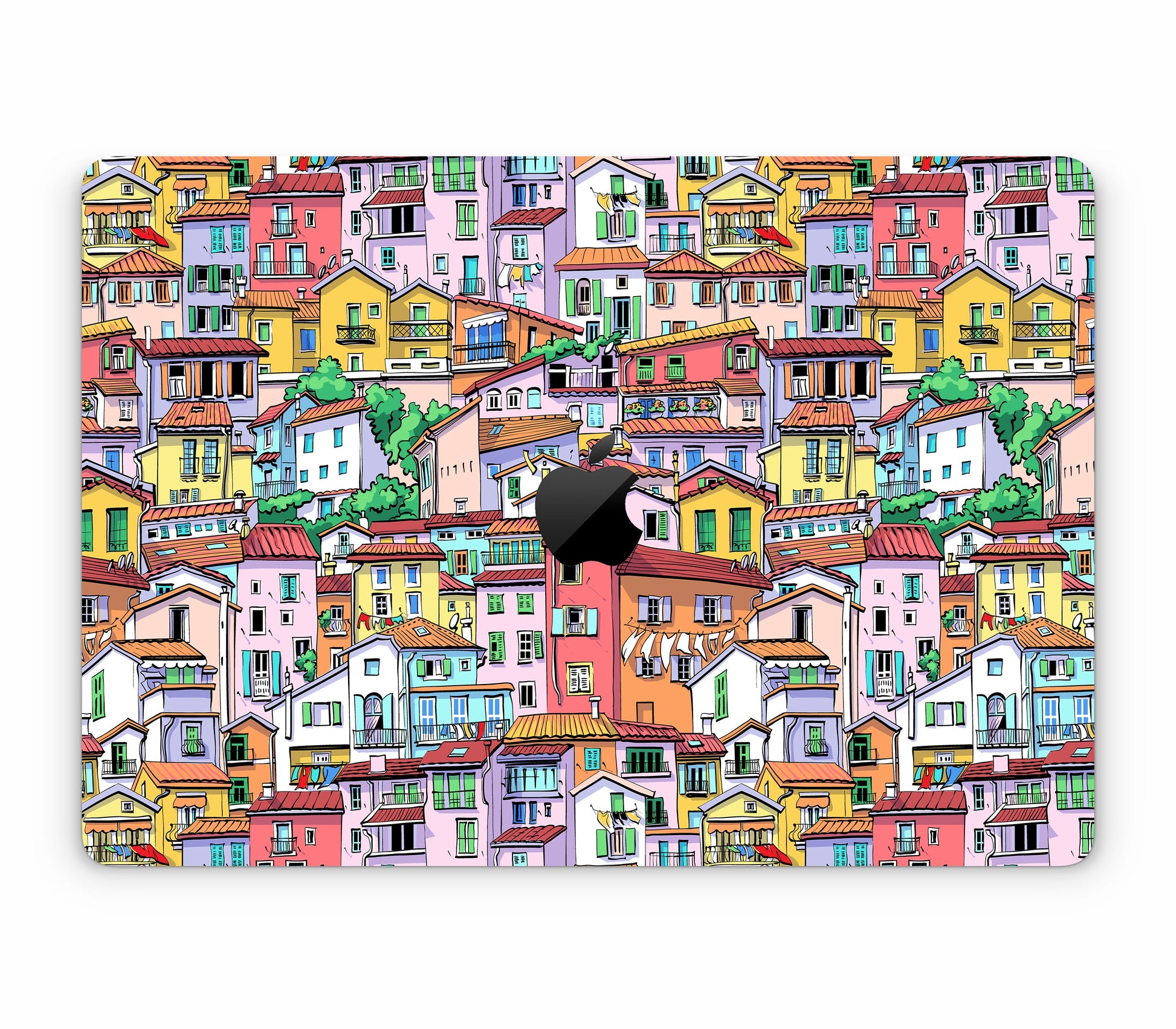 MacBook Air 15" (2025, M4) skin, Menton Mosaic, top skin with logo cutout