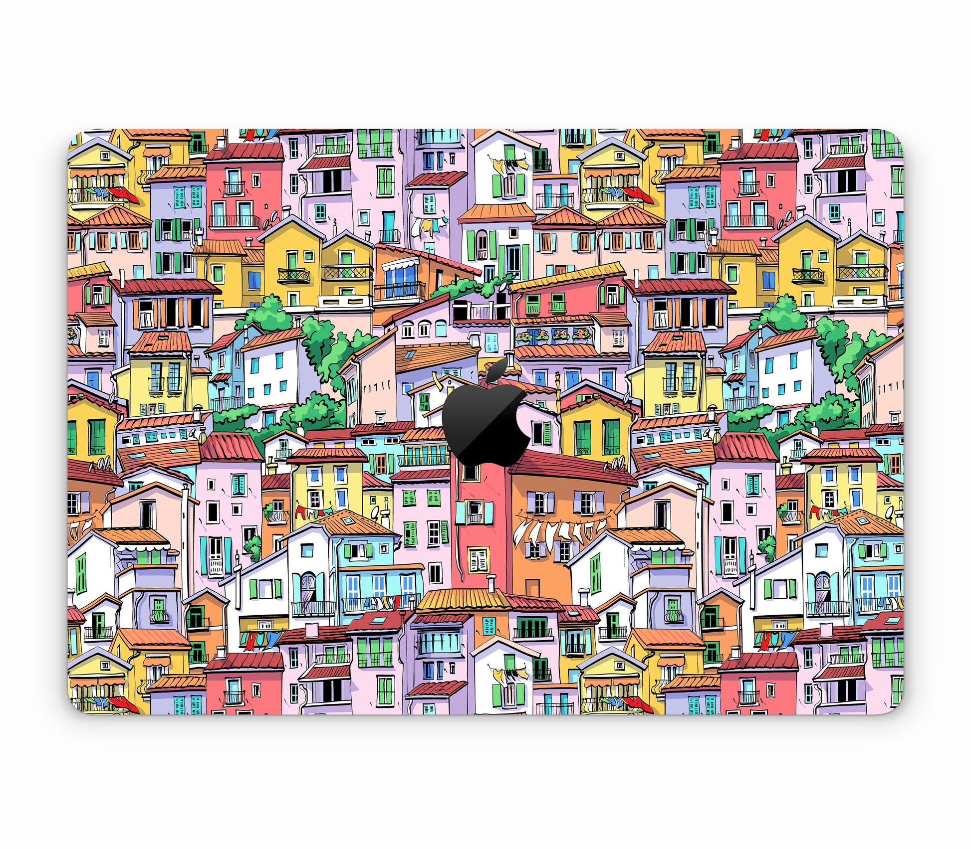 MacBook Pro 16" (2024, M4) skin, Menton Mosaic, top skin with logo cutout
