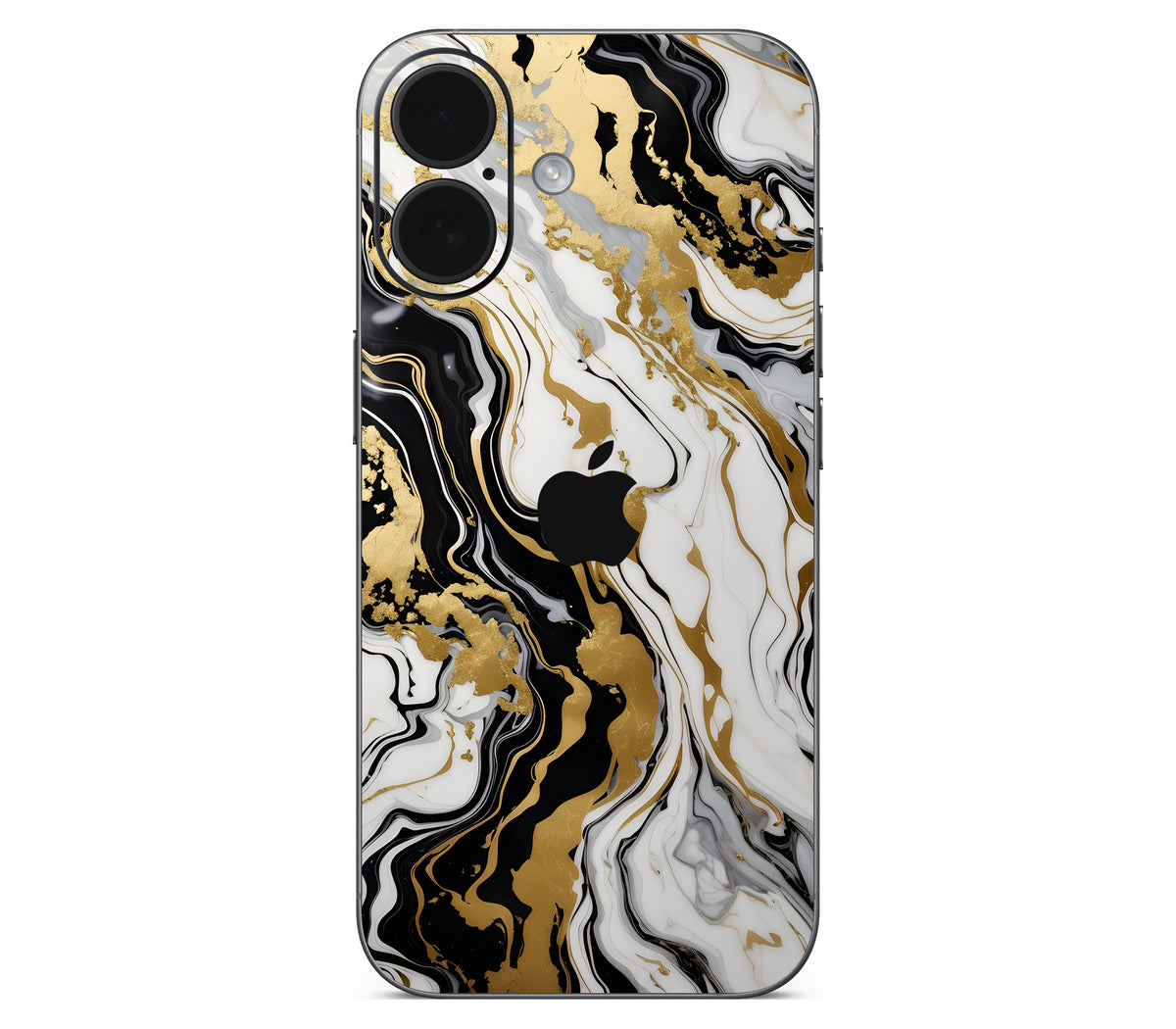iPhone 17 skin, Gold Flare, back skin with logo cutout