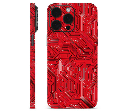 iPhone 15 Pro Max skin, REDLINE, full wrap without logo cutout