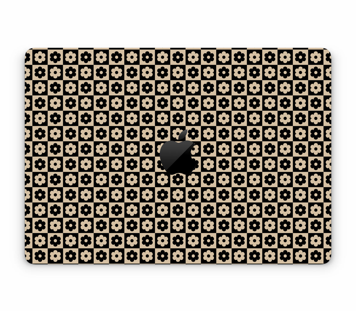 MacBook Air 13" (2018-2019) skin, Floral Grid, top skin with logo cutout