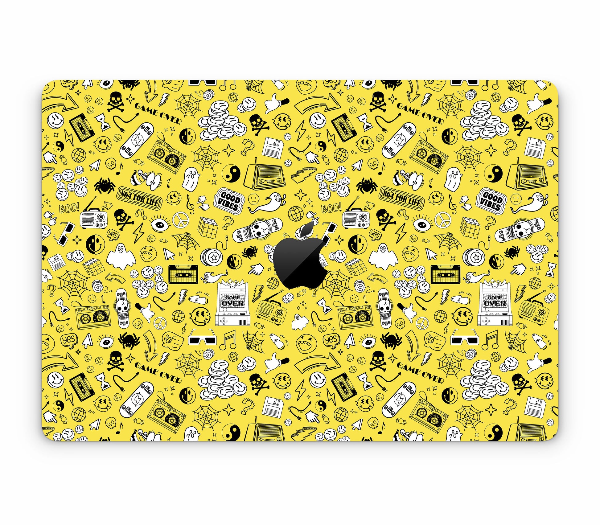 MacBook Pro 15" (2019, Touch Bar) skin, 90’s Nostalgia, top skin with logo cutout