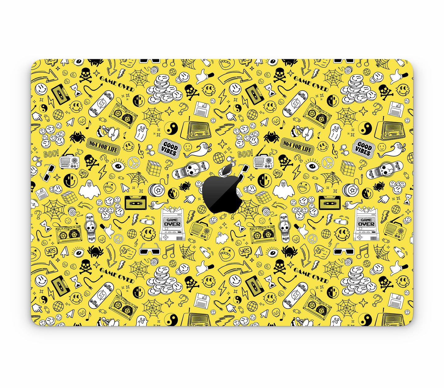 MacBook Pro 16" (2024, M4) skin, 90’s Nostalgia, top skin with logo cutout