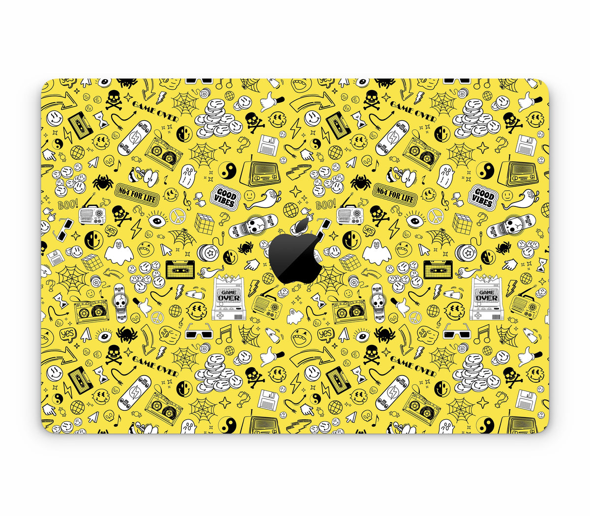 MacBook Air 15" (2025, M4) skin, 90’s Nostalgia, top skin with logo cutout