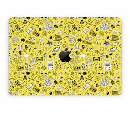MacBook Pro 16" (2020, Touch Bar) skin, 90’s Nostalgia, top skin with logo cutout