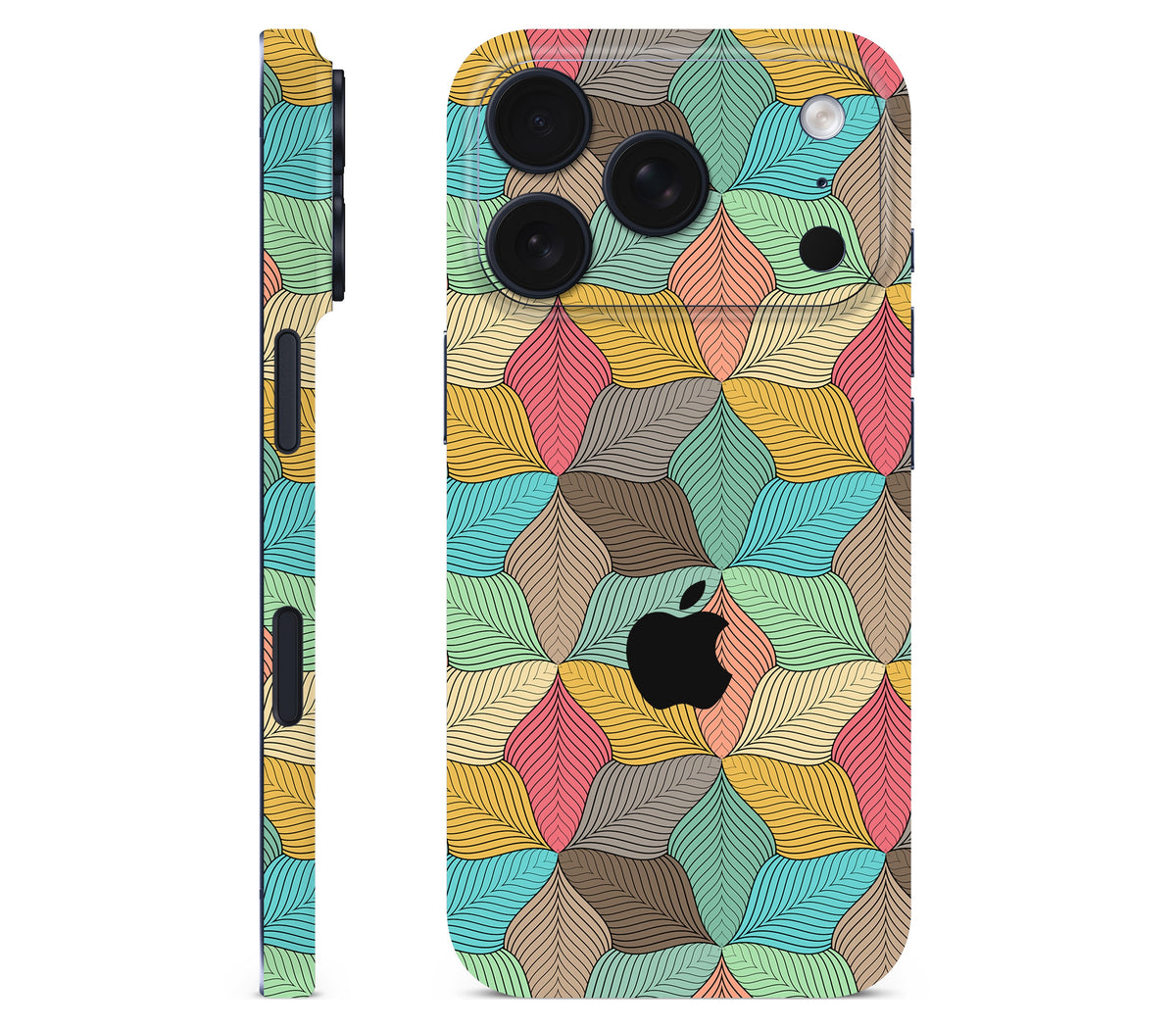 iPhone 18 Pro skin, Blossom, full wrap with logo cutout