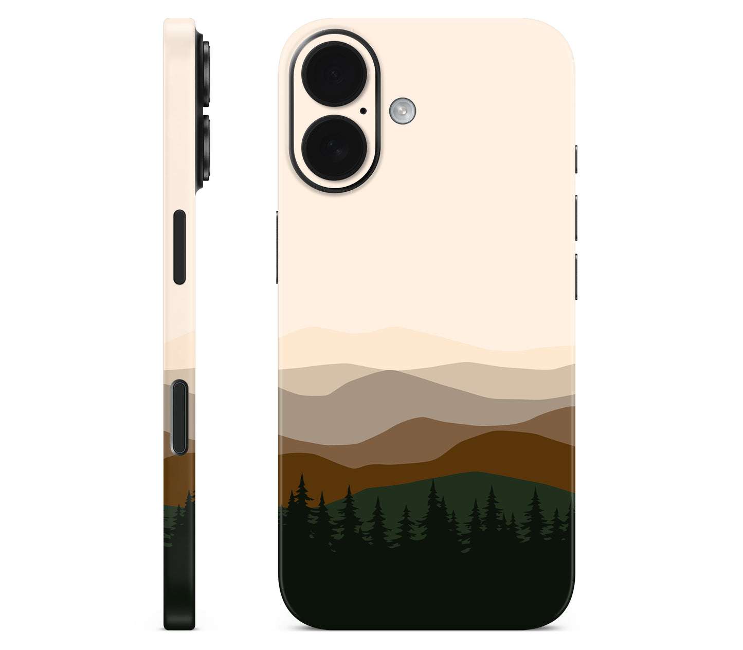 iPhone 16 skin, Sierra Dusk, full wrap without logo cutout