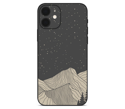 iPhone 12 Mini skin, Nightline, back skin without logo cutout