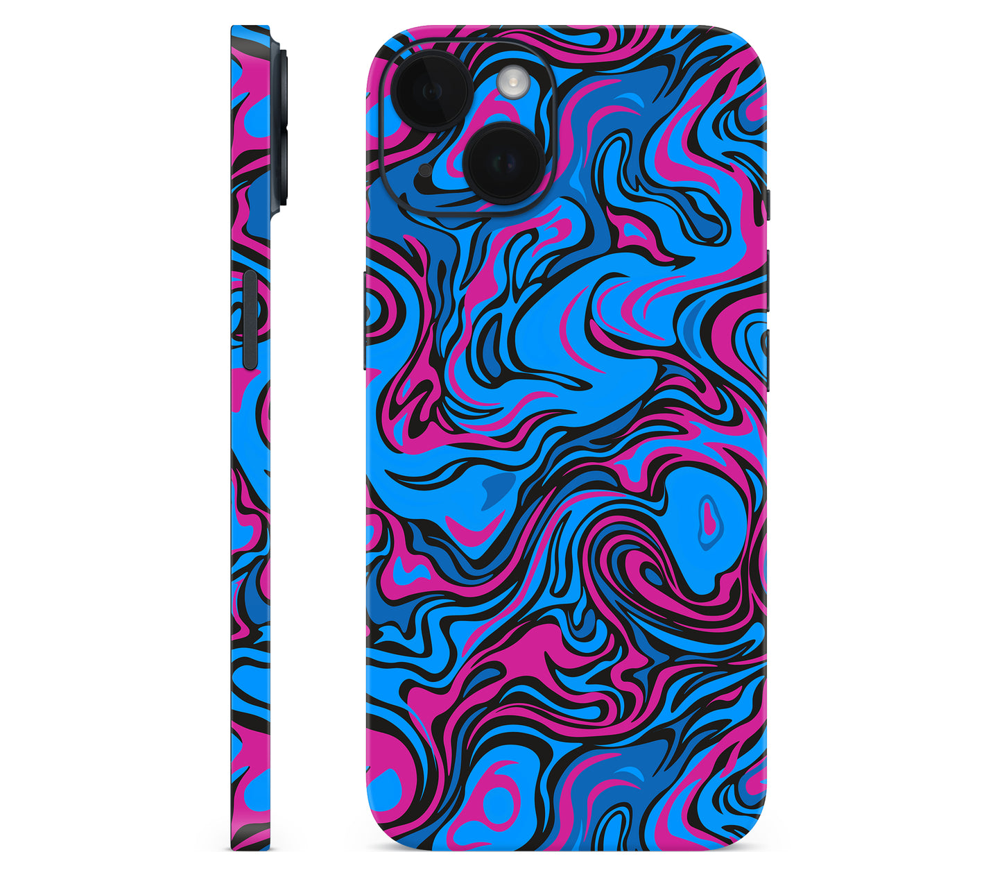 iPhone 14 Plus skin, Brain Drain, full wrap without logo cutout