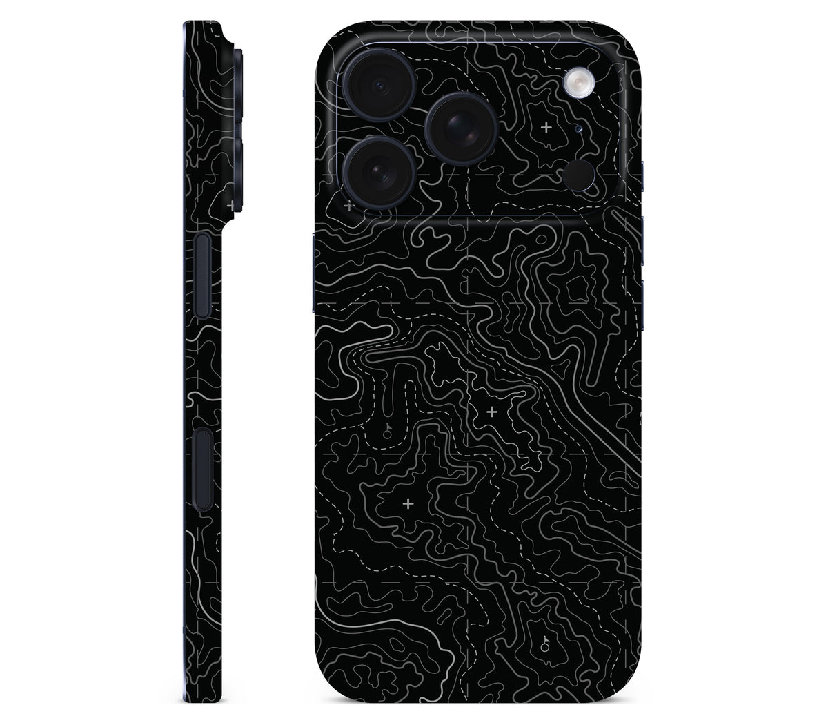 iPhone 18 Pro Max skin, Lockdown (Blackout), full wrap without logo cutout