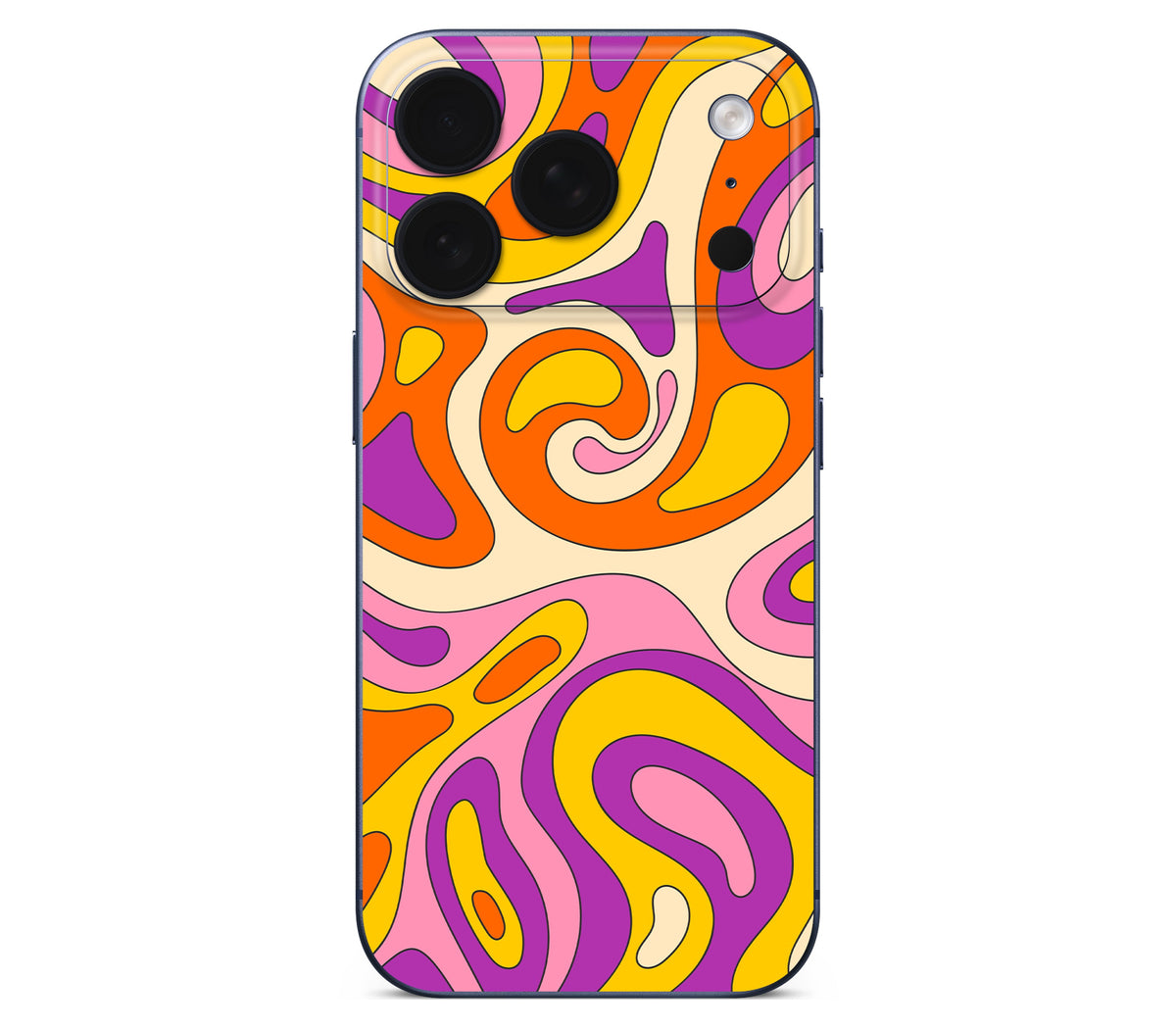 iPhone 18 Pro Max skin, Psycho Vortex, back skin without logo cutout