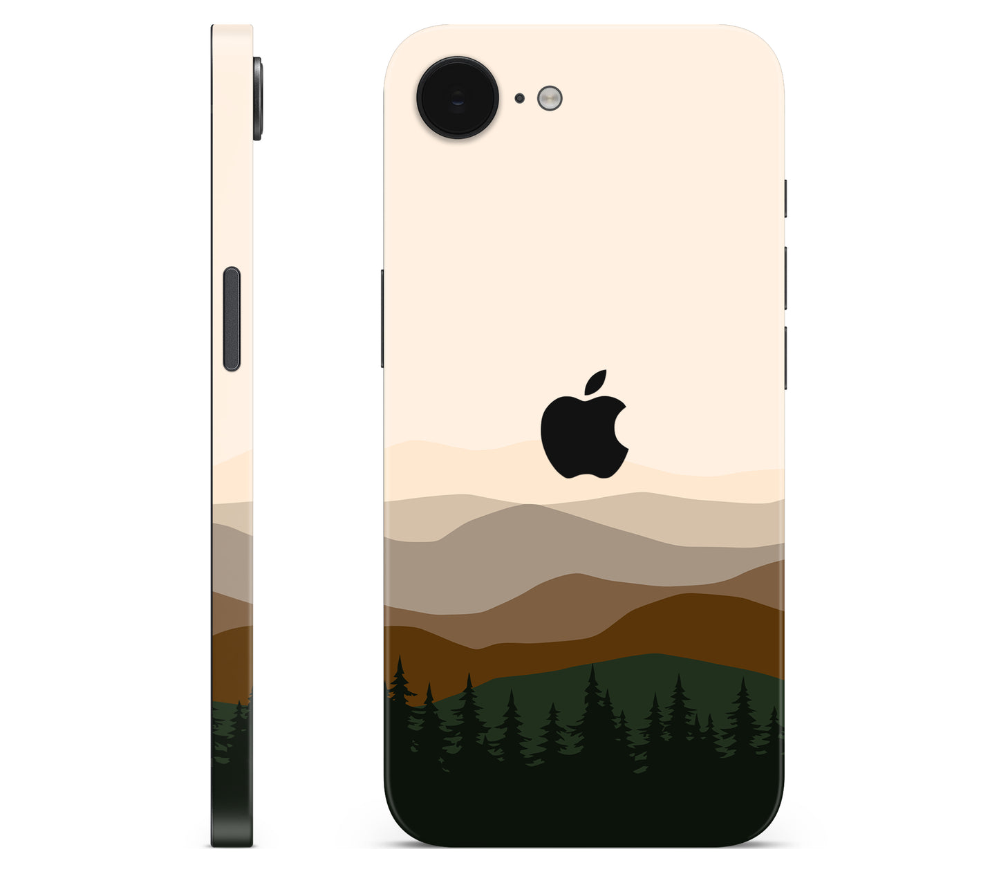 iPhone 16e skin, Sierra Dusk, full wrap with logo cutout