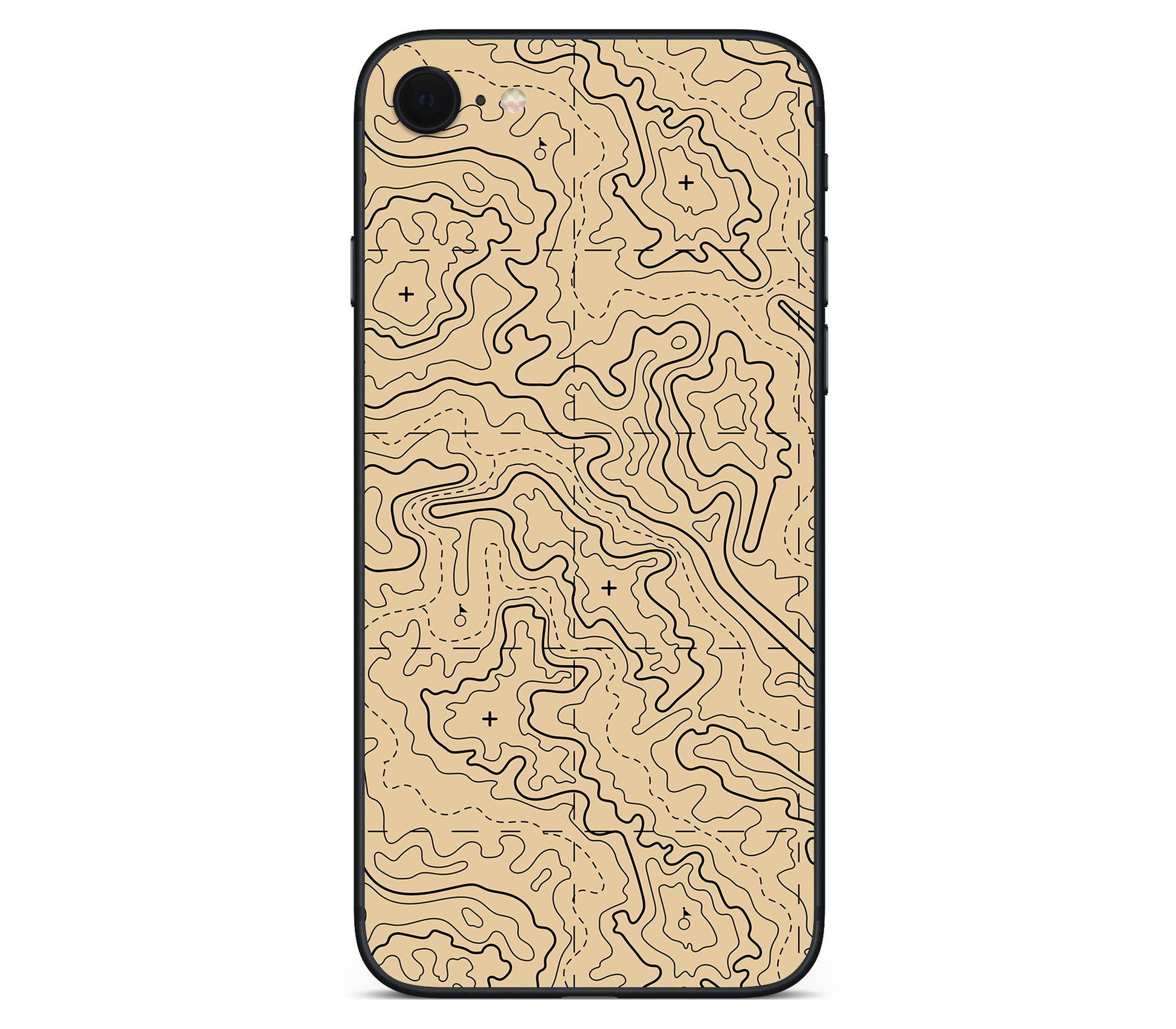 iPhone SE 2020 Gen2 skin, Lockdown (Sandline), back skin without logo cutout
