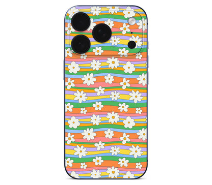 iPhone 18 Pro Max skin, Daisy Drift, back skin without logo cutout