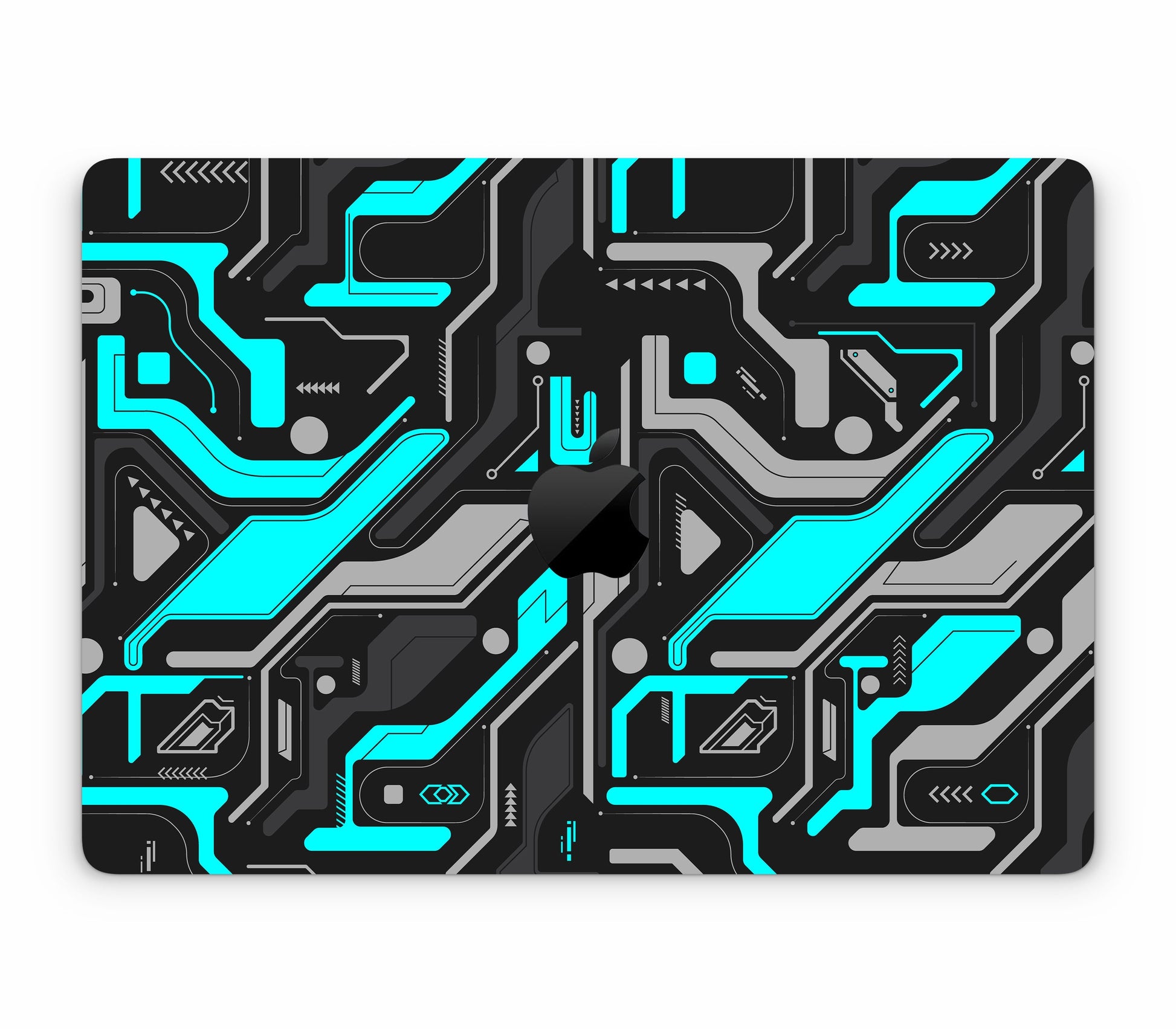 MacBook Air 13" (2025, M4) skin, Code Rot (Glitch), top skin with logo cutout