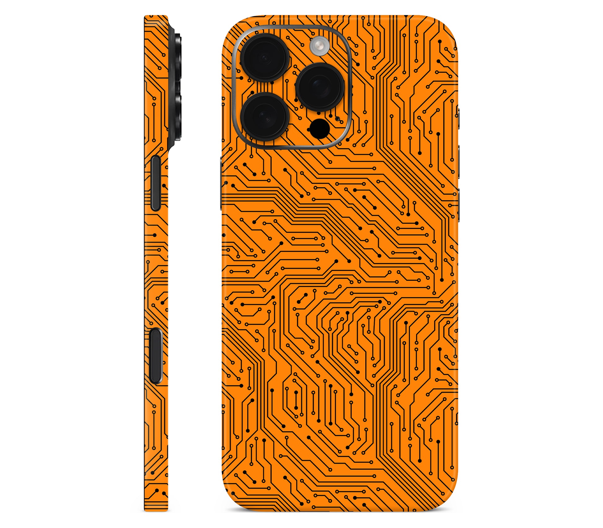 iPhone 16 Pro Max skin, Pulse Grid, full wrap without logo cutout