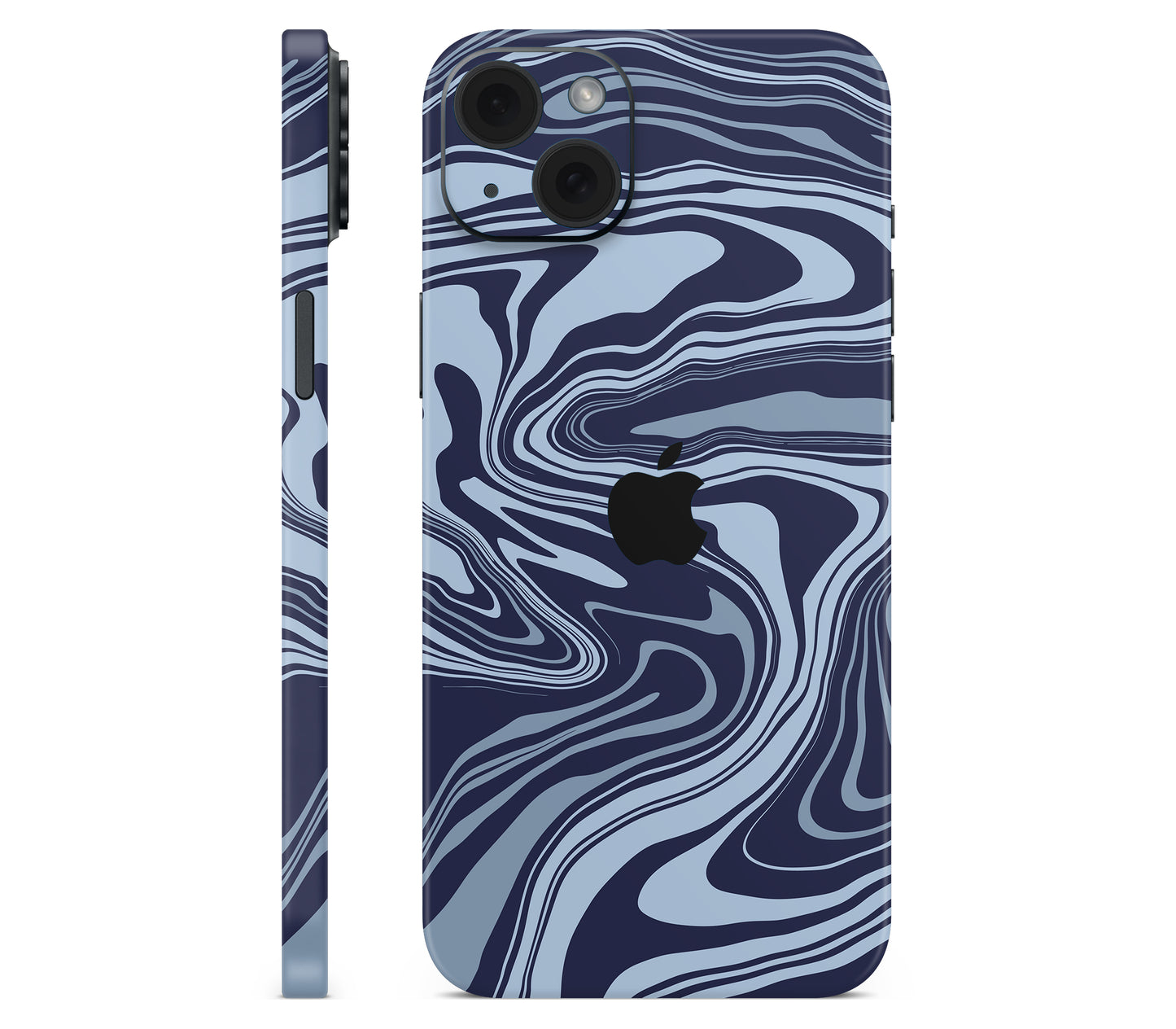 iPhone 15 Plus skin, Vertigo (Blur), full wrap with logo cutout