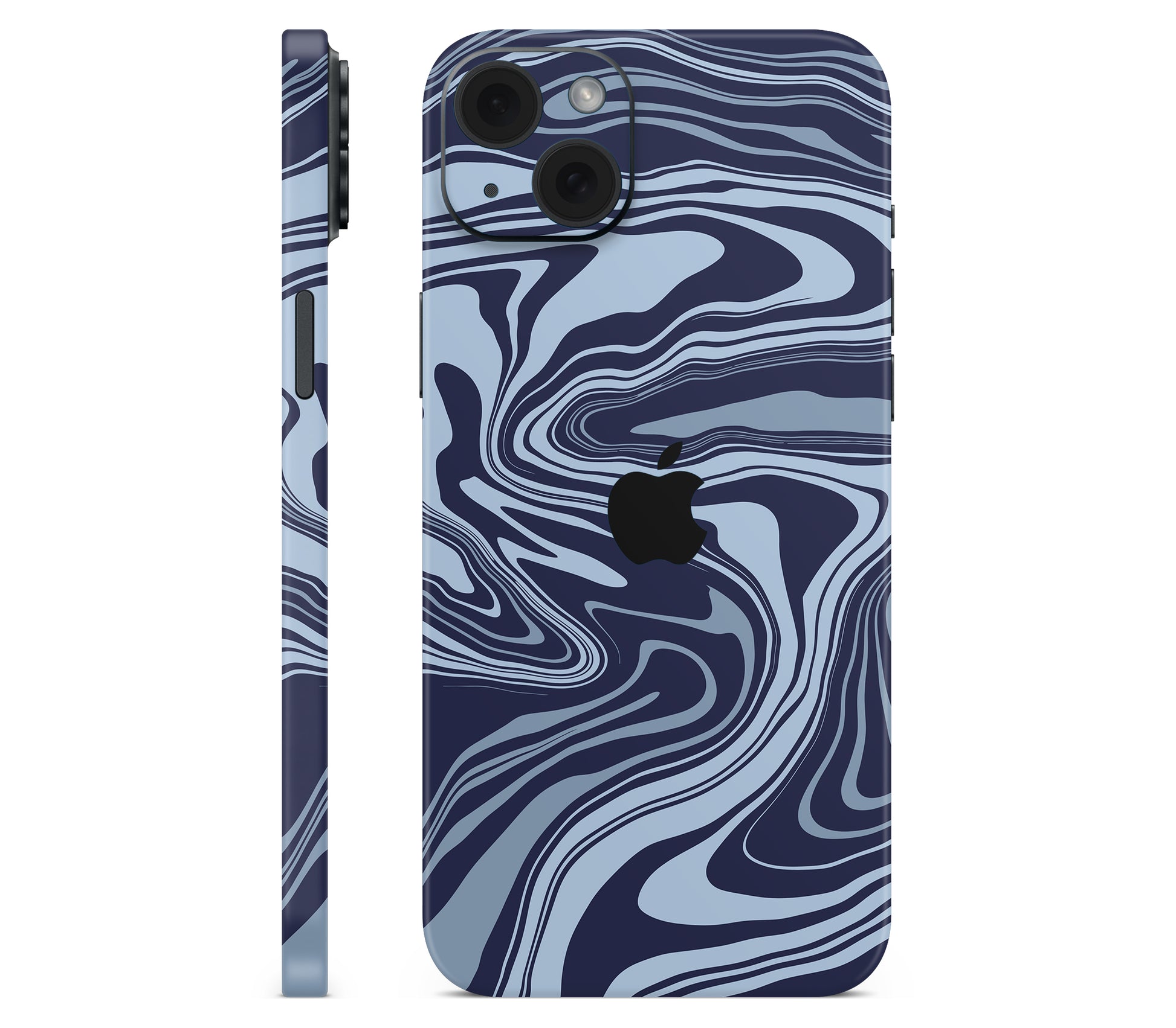iPhone 15 Plus skin, Vertigo (Blur), full wrap with logo cutout
