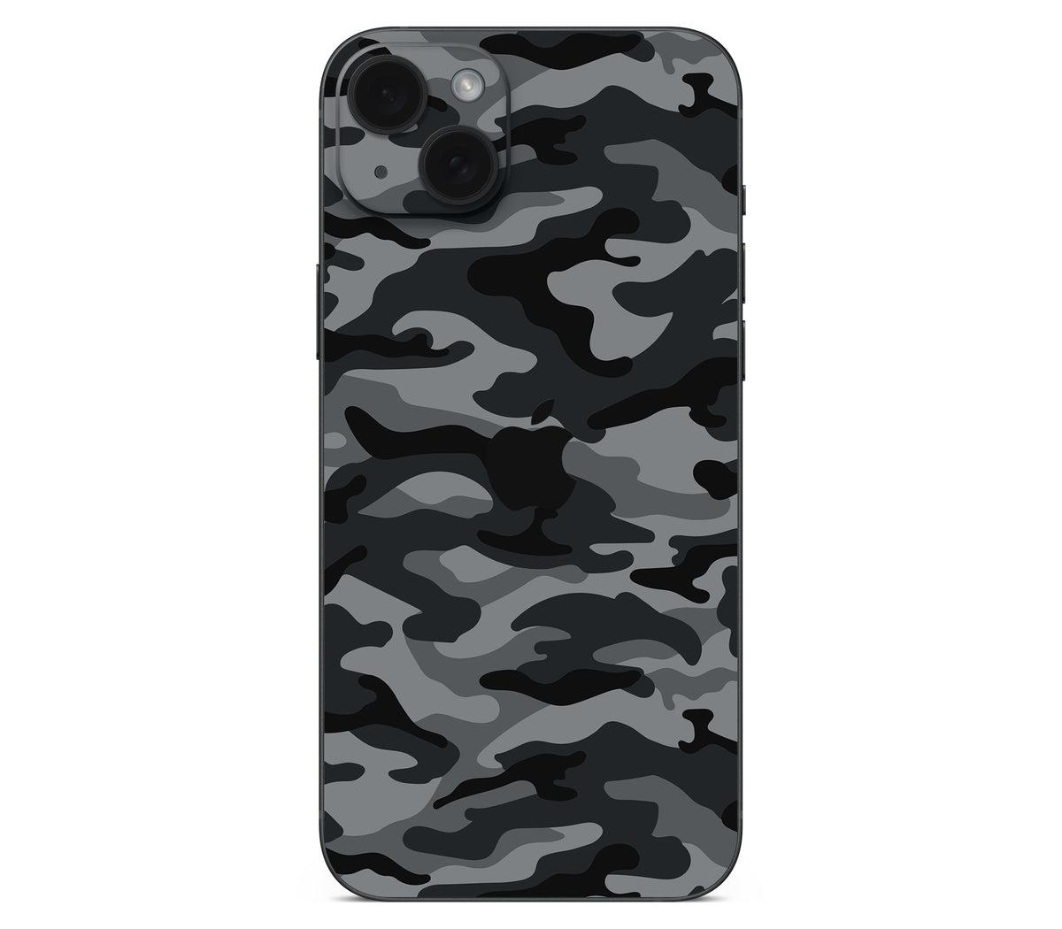 iPhone 14 skin, Urban Camo, back skin with logo cutout