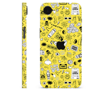 iPhone 17e skin, 90’s Nostalgia, full wrap with logo cutout