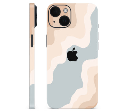 iPhone 14 Plus skin, Drift (Haze), full wrap with logo cutout
