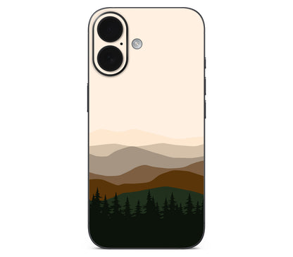 iPhone 16 skin, Sierra Dusk, back skin without logo cutout