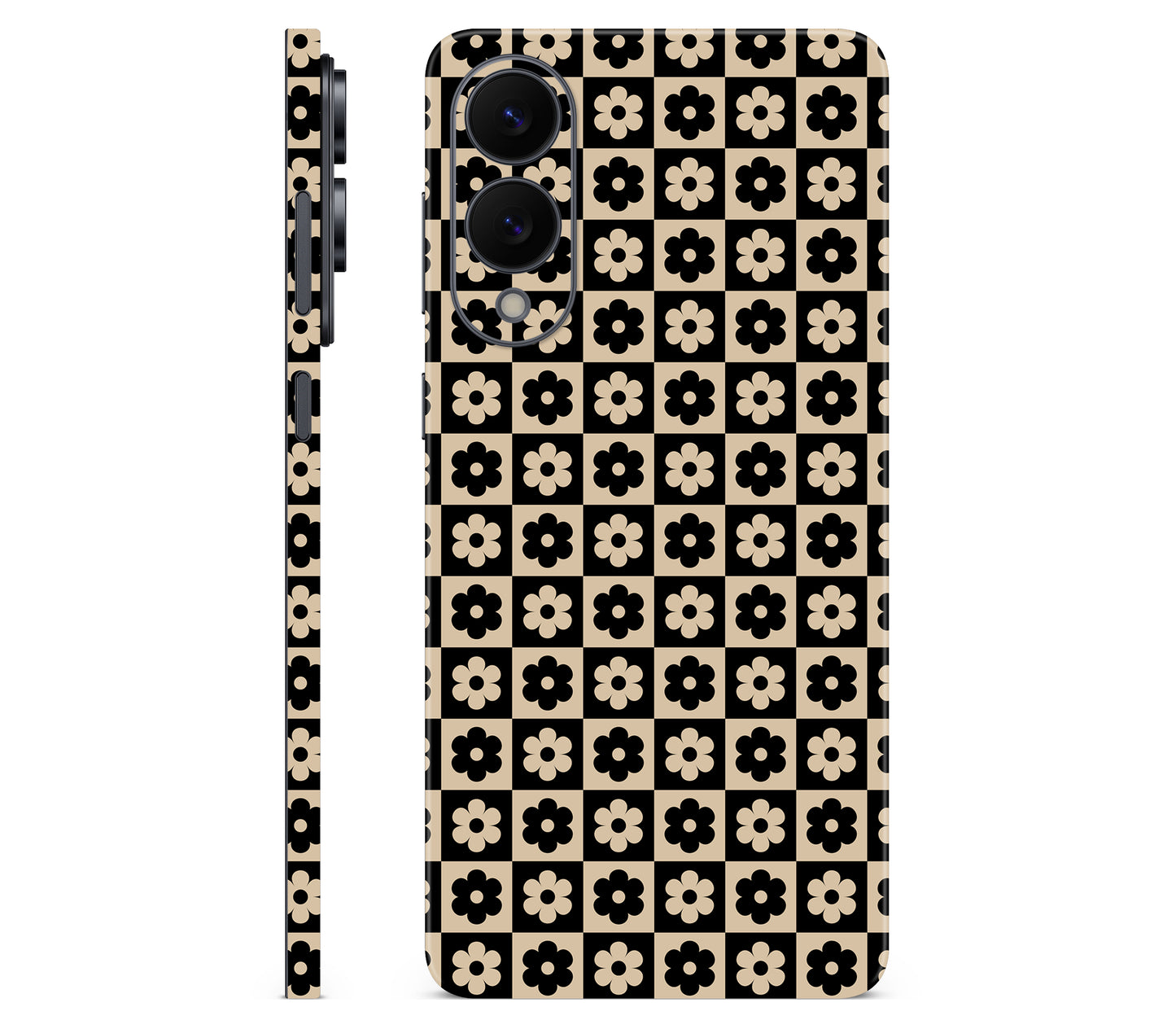 Galaxy S25 Edge skin, Floral Grid, full wrap skin