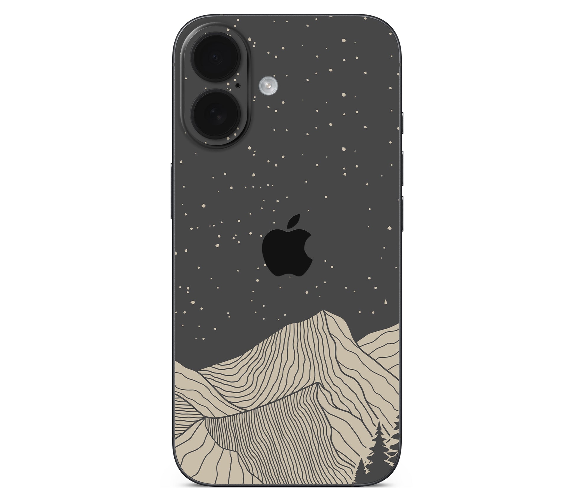 iPhone 16 skin, Nightline, back skin with logo cutout