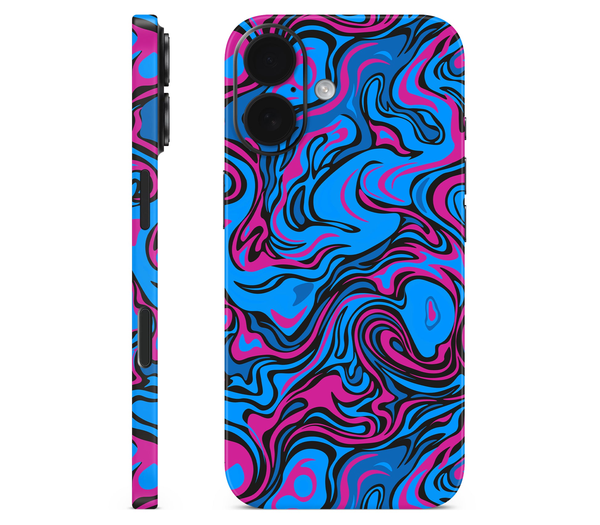 iPhone 16 skin, Brain Drain, full wrap without logo cutout