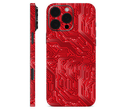 iPhone 16 Pro Max skin, REDLINE, full wrap without logo cutout